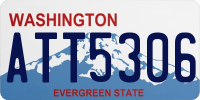 WA license plate ATT5306