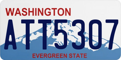 WA license plate ATT5307