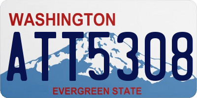 WA license plate ATT5308