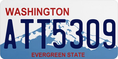 WA license plate ATT5309