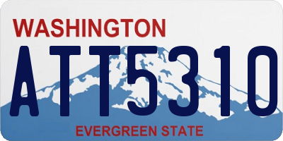 WA license plate ATT5310