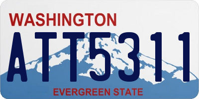 WA license plate ATT5311