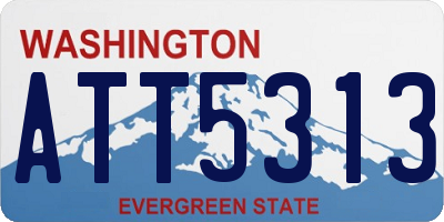 WA license plate ATT5313