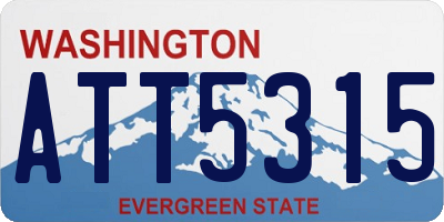WA license plate ATT5315