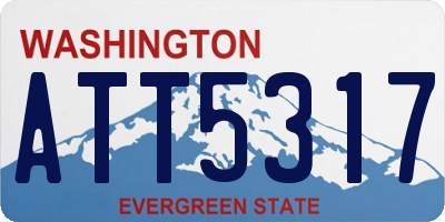 WA license plate ATT5317