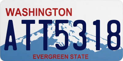 WA license plate ATT5318