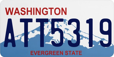 WA license plate ATT5319