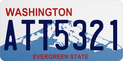 WA license plate ATT5321