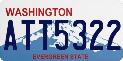 WA license plate ATT5322