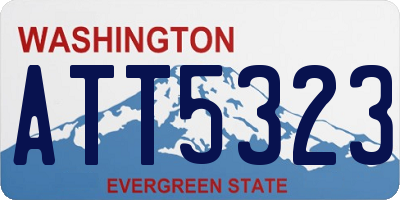 WA license plate ATT5323