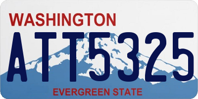 WA license plate ATT5325