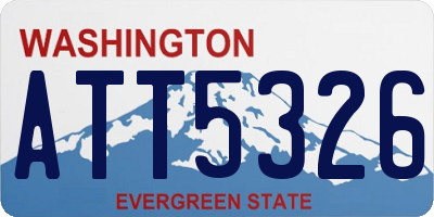 WA license plate ATT5326