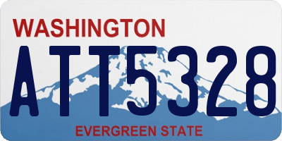 WA license plate ATT5328