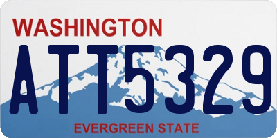WA license plate ATT5329