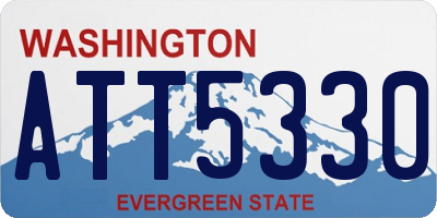 WA license plate ATT5330