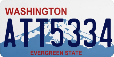 WA license plate ATT5334