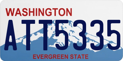 WA license plate ATT5335