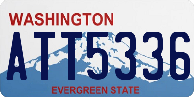 WA license plate ATT5336