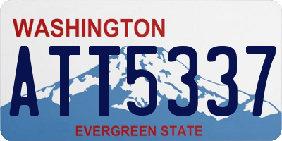 WA license plate ATT5337