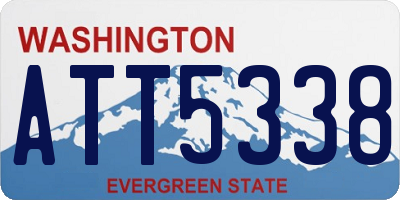 WA license plate ATT5338