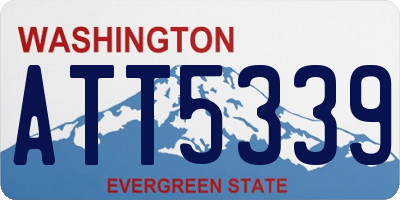 WA license plate ATT5339