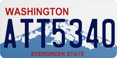 WA license plate ATT5340