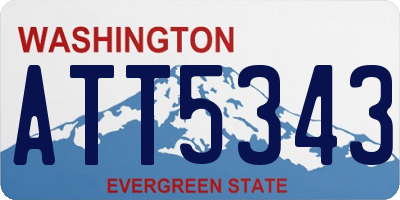 WA license plate ATT5343
