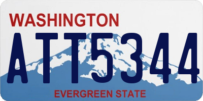 WA license plate ATT5344