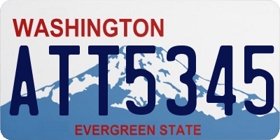 WA license plate ATT5345