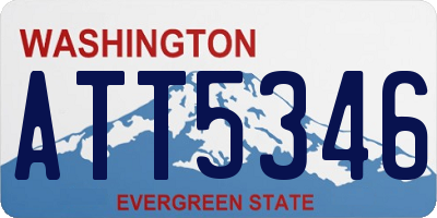 WA license plate ATT5346