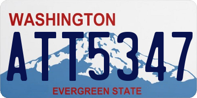 WA license plate ATT5347
