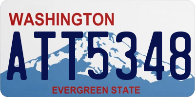 WA license plate ATT5348