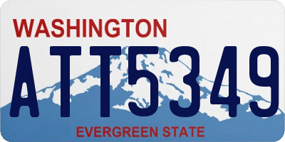 WA license plate ATT5349