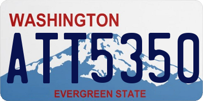 WA license plate ATT5350
