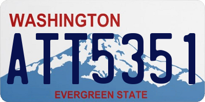 WA license plate ATT5351