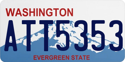 WA license plate ATT5353