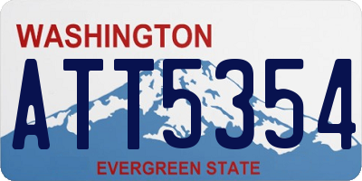 WA license plate ATT5354