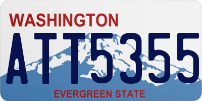 WA license plate ATT5355