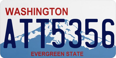 WA license plate ATT5356