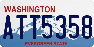 WA license plate ATT5358