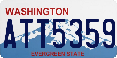 WA license plate ATT5359