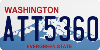 WA license plate ATT5360