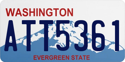 WA license plate ATT5361