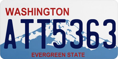WA license plate ATT5363