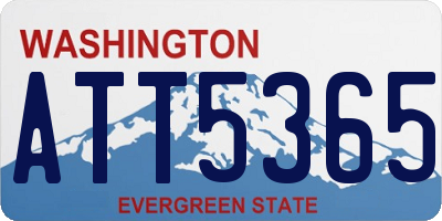 WA license plate ATT5365