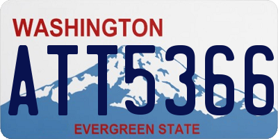 WA license plate ATT5366