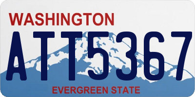 WA license plate ATT5367