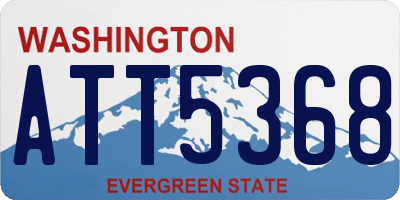 WA license plate ATT5368