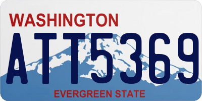WA license plate ATT5369