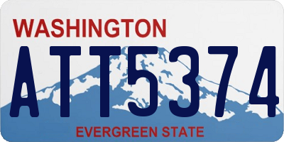 WA license plate ATT5374